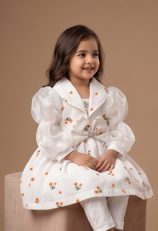 Florelle Luxe Dress Set – Peach Bloom