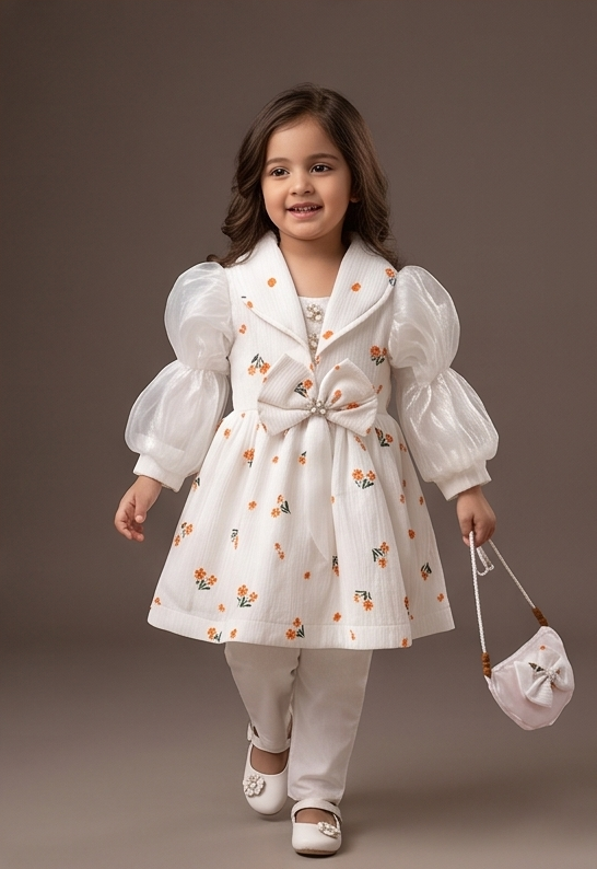 Florelle Luxe Dress Set – Peach Bloom