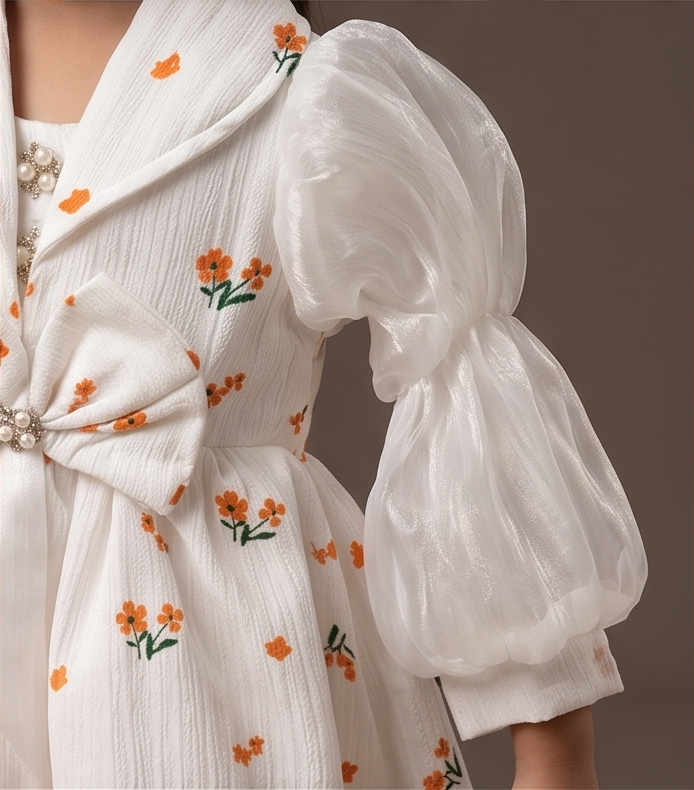 Florelle Luxe Dress Set – Peach Bloom