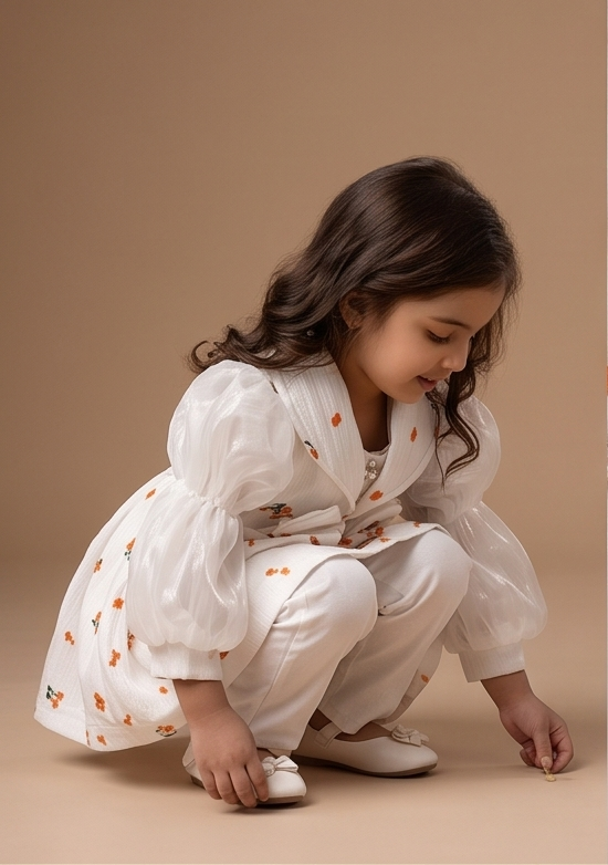 Florelle Luxe Dress Set – Peach Bloom