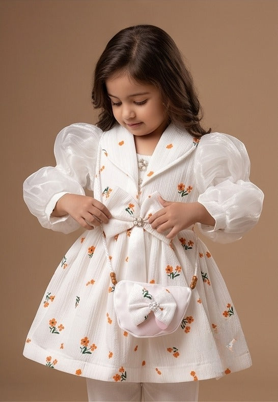 Florelle Luxe Dress Set – Peach Bloom