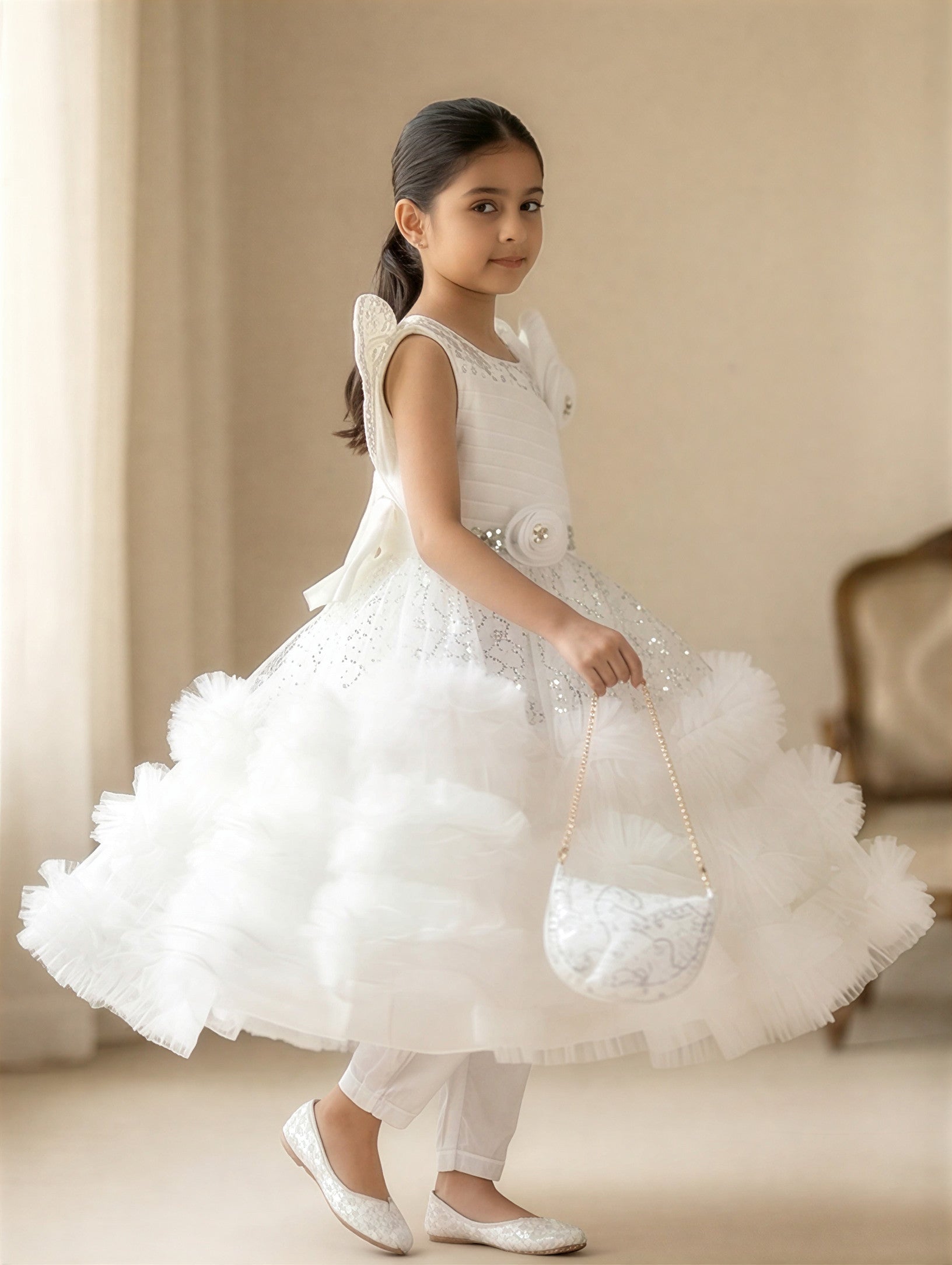 Fairy Belle Maxi Dress – Pearl White