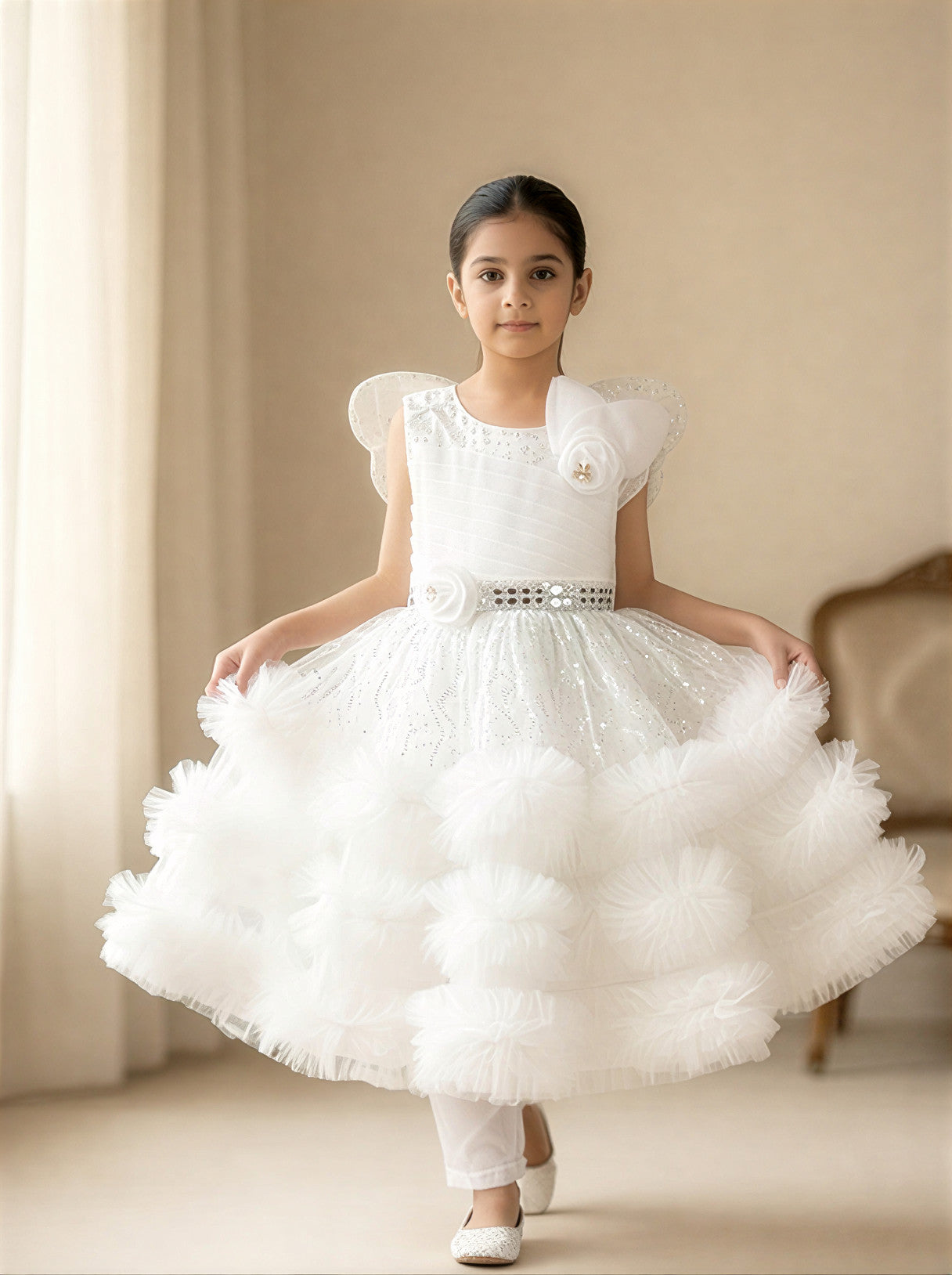 Fairy Belle Maxi Dress – Pearl White