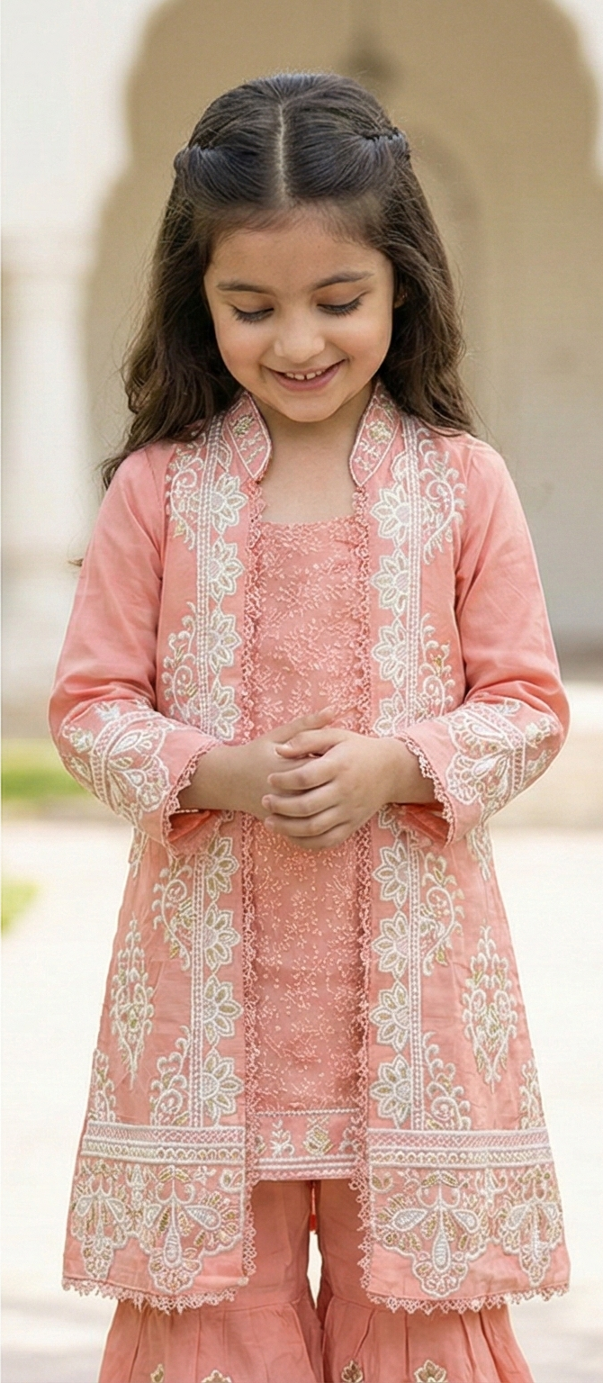 Aylin Lace Anarkali Set – Blush Petal