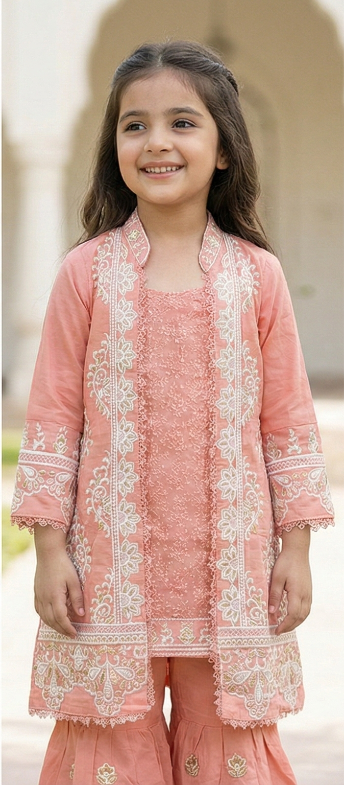 Aylin Lace Anarkali Set – Blush Petal