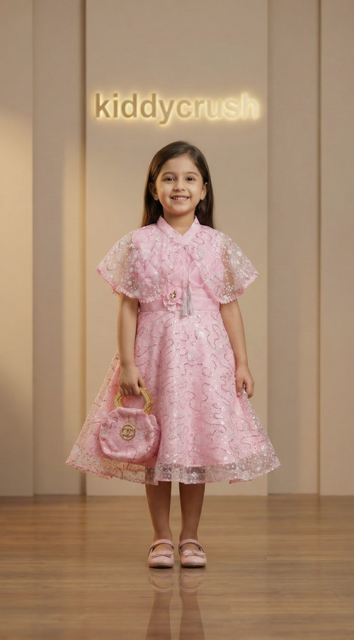 Celeste Bloom Frock – Blush Pink