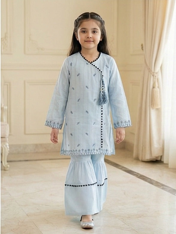 Powder Sky – Zaria Luxe Tassel Set (Soft Cotton)