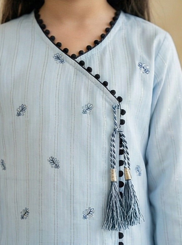 Powder Sky – Zaria Luxe Tassel Set (Soft Cotton)