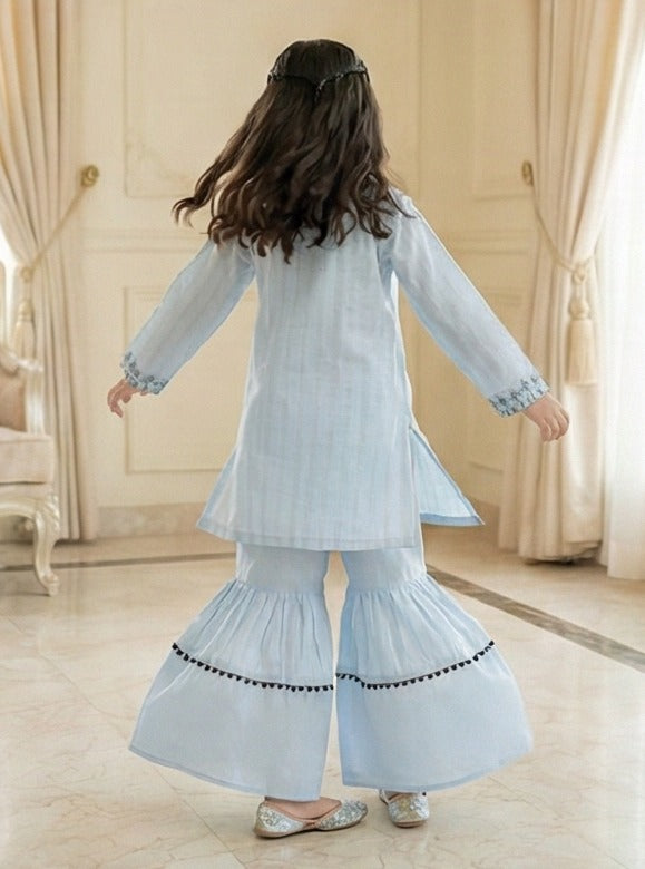 Powder Sky – Zaria Luxe Tassel Set (Soft Cotton)