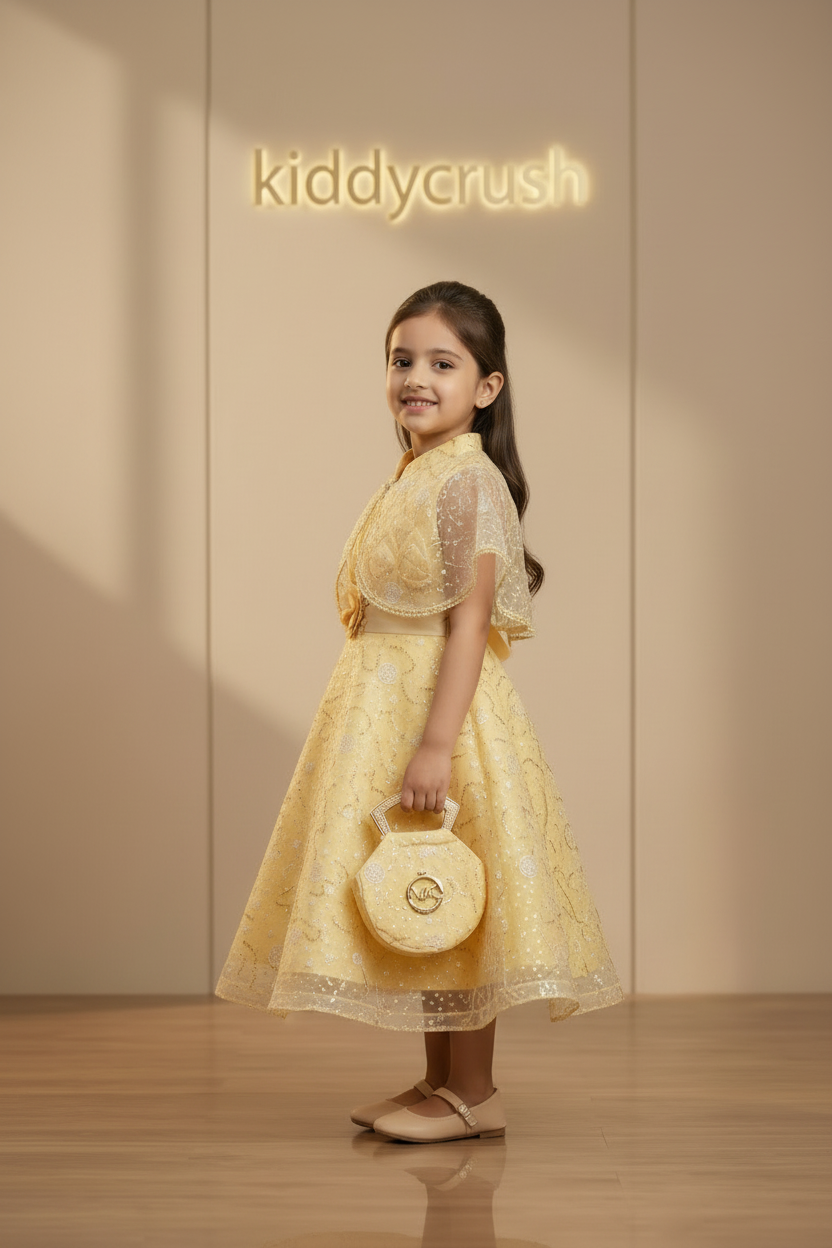 Celeste Bloom Frock – Soft Yellow