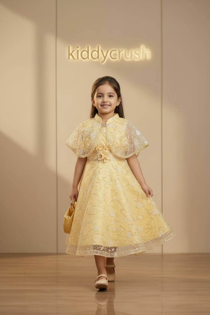 Celeste Bloom Frock – Soft Yellow