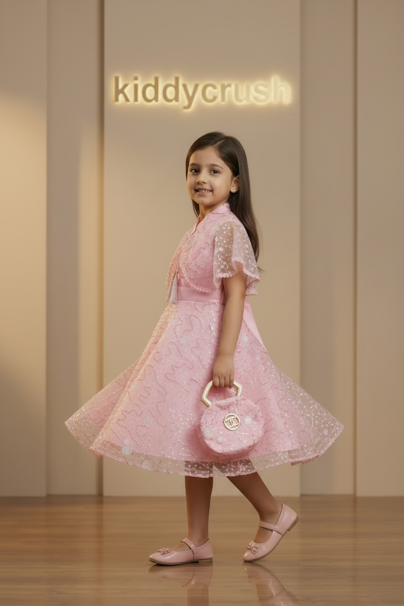 Celeste Bloom Frock – Blush Pink