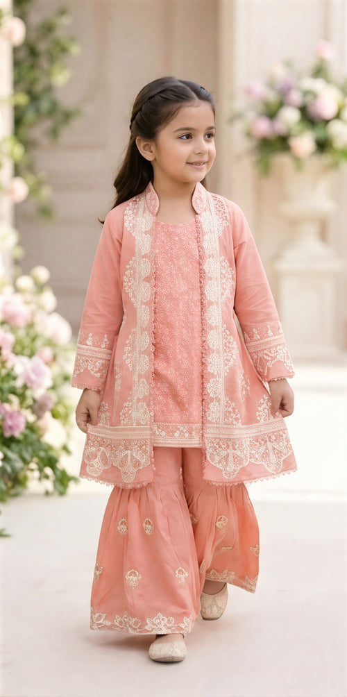 Aylin Lace Anarkali Set – Blush Petal