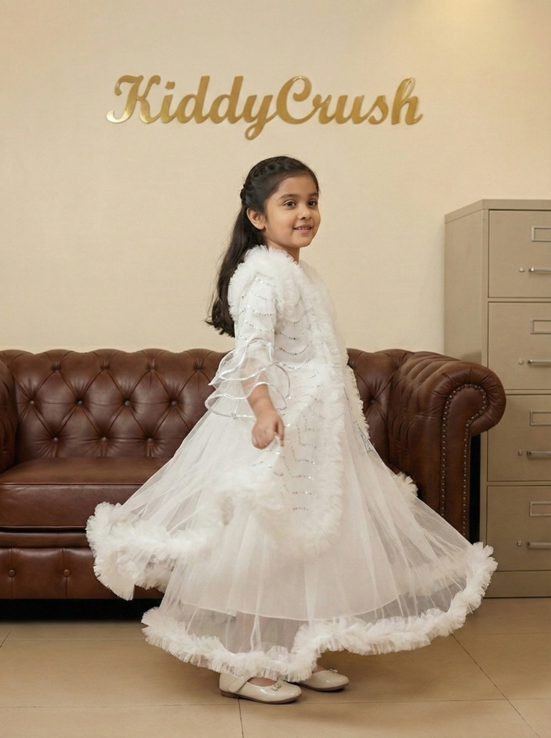 Luna Grace Frock – Ivory White