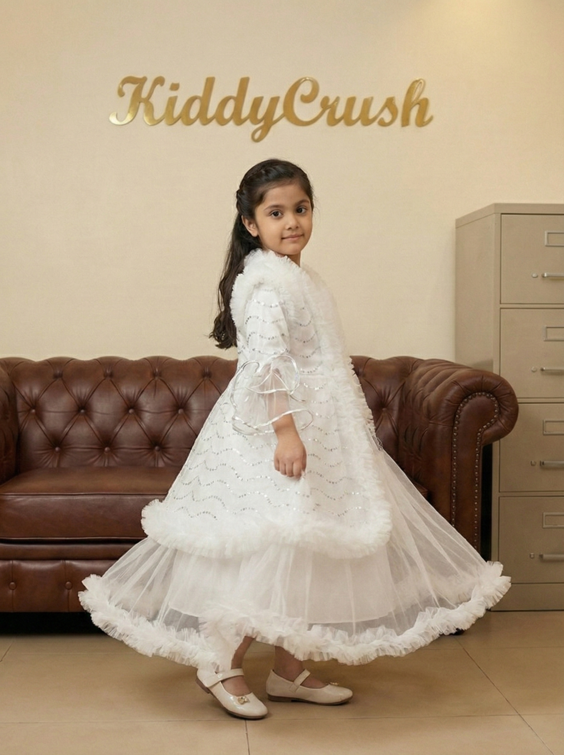 Luna Grace Frock – Ivory White