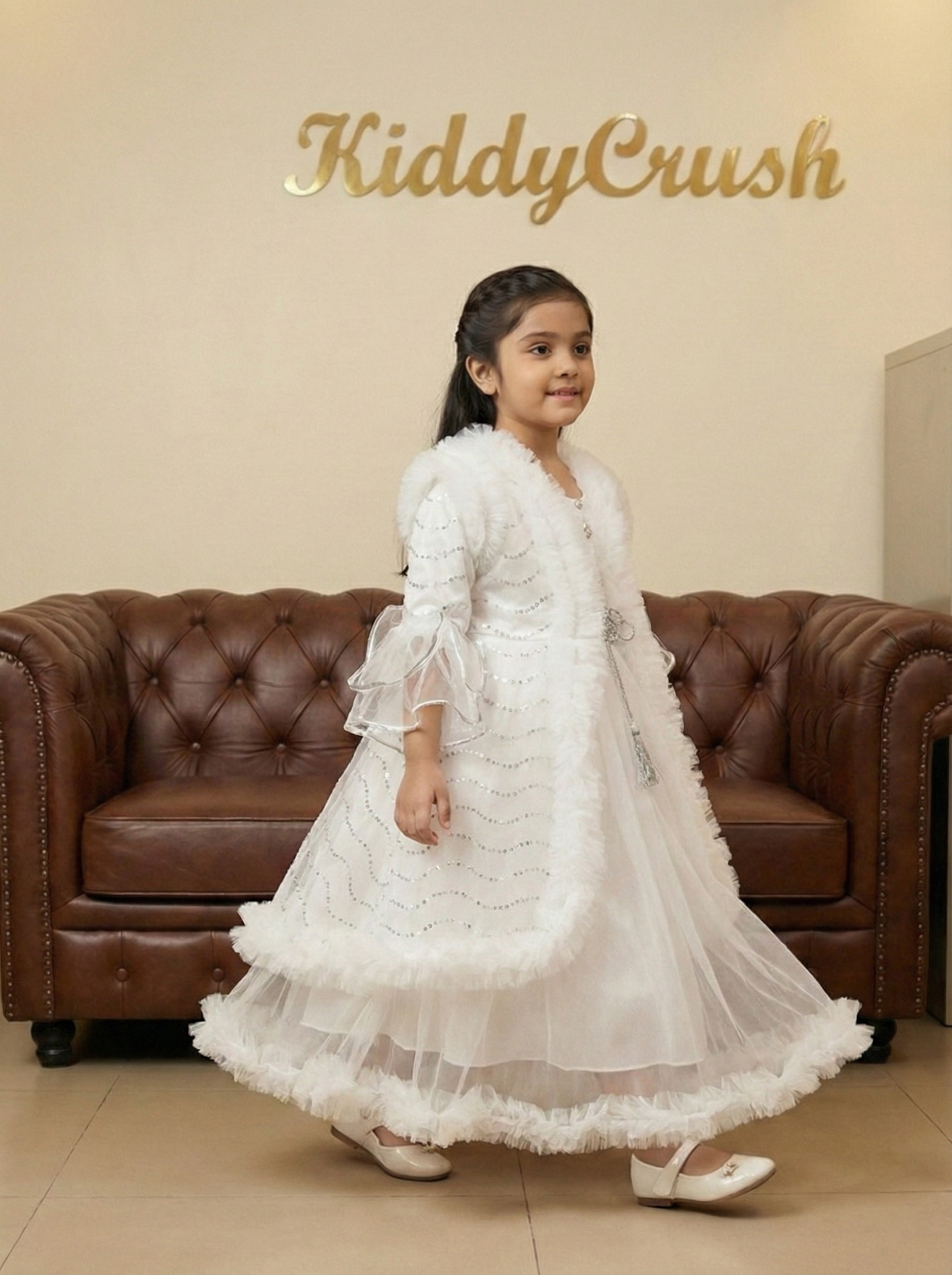 Luna Grace Frock – Ivory White